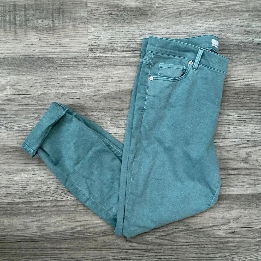 LOFT Modern Skinny Crop Jeans Teal Color Sz‎ 30/10